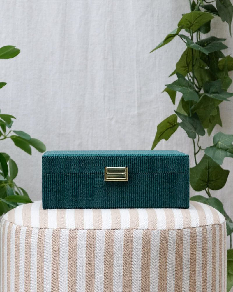 Boîte À Bijoux Louise Velours Côtelé