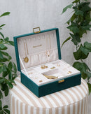 Boîte À Bijoux Louise Velours Côtelé