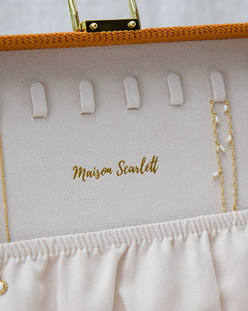 Boîte À Bijoux Louise Velours Côtelé