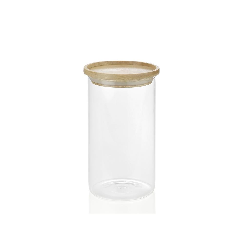 Caja De Vidrio Y Madera - Transparente