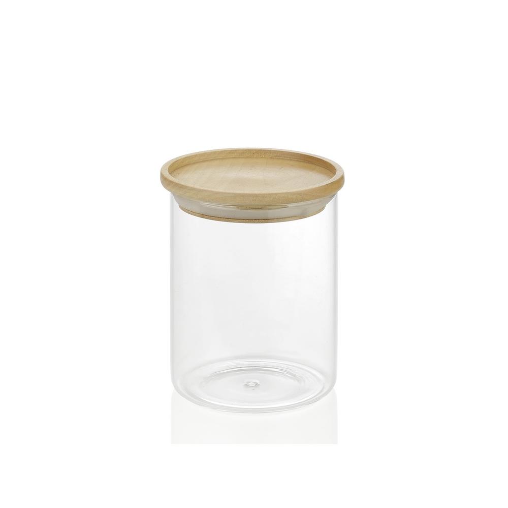Caja De Vidrio Y Madera - Transparente