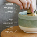 Bol à Matcha en Grès – Chawan Vert
