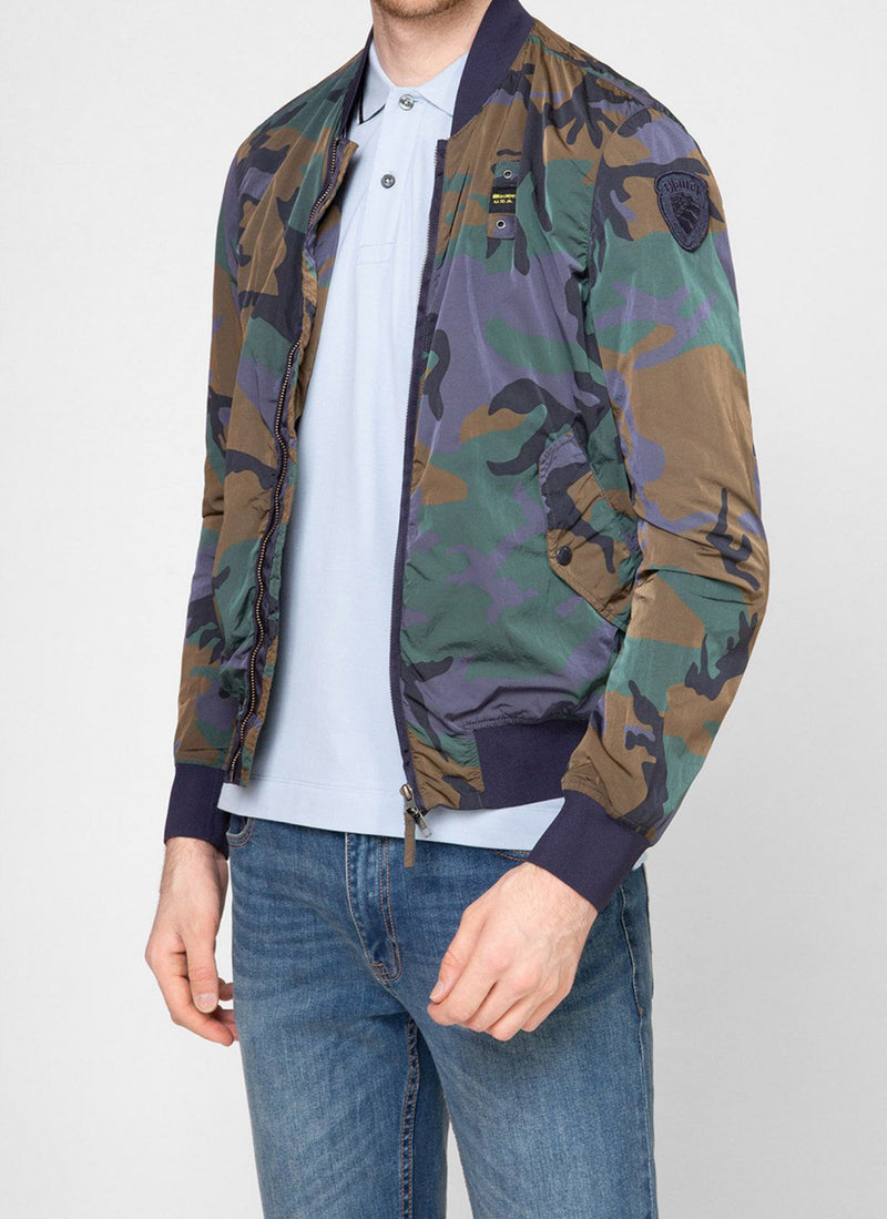 Blauer - Bombers Camouflage - Blu Zaffiro - Homme