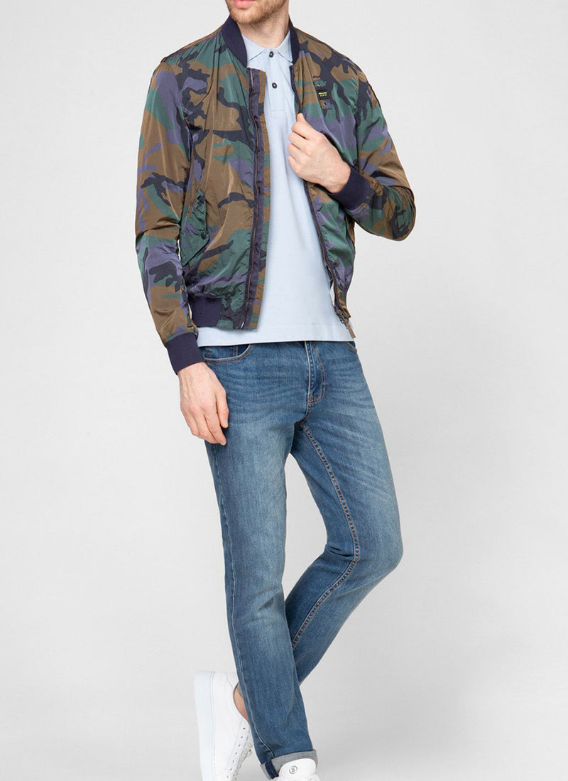 Blauer - Bombers Camouflage - Blu Zaffiro - Homme