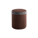 Tabouret Star Seat - Lin Chocolat - Passepoil Chelsea Bleu Marine