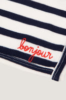 "bonjour" beaujon blanket#color_ivory-navy