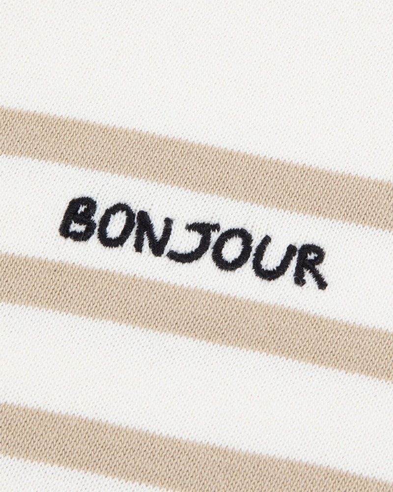 "bonjour" long-sleeved moulin sailor shirt#color_ivory-light-khaki