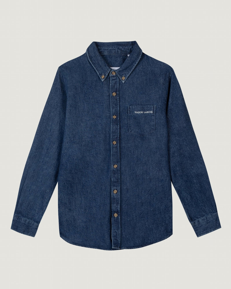 bonne graine 'denim' shirt#color_denim-medium