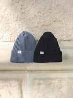 Bonnet Coton Recyclé Noir - Femme
