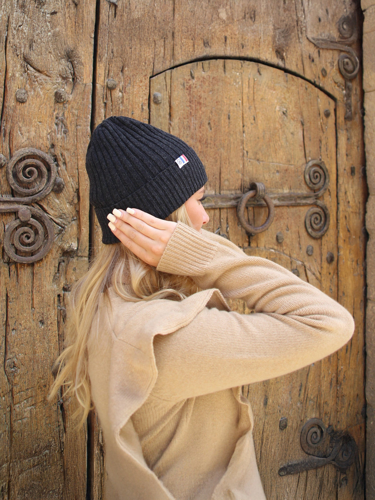 Bonnet Coton Recyclé Noir - Femme