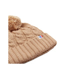 Bonnet Pompon Laine Camel - Femme