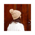 Bonnet Pompon Laine Camel - Femme
