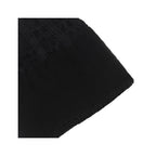Bonnet Pompon Laine Noir Gris - Femme