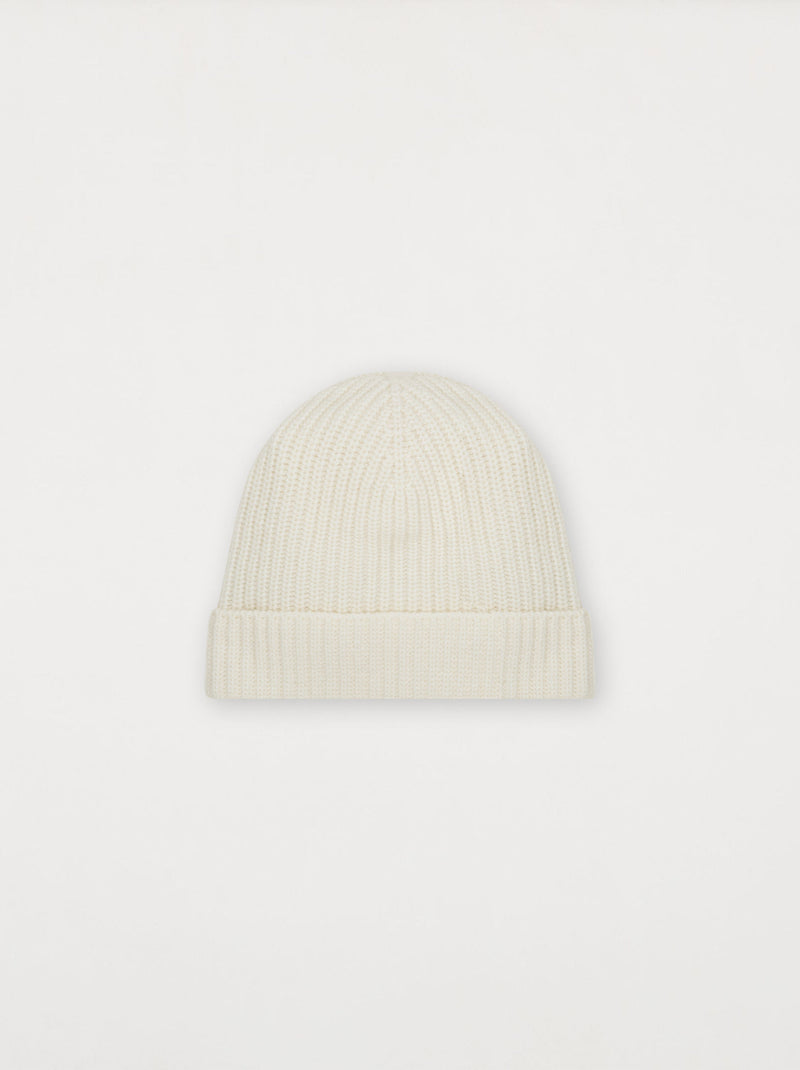 Bonnet LAINE TRICOTÉ blanc craie