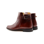Boots À Boucle Cuir Marron - Homme