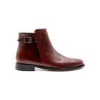 Boots À Boucle Cuir Marron - Homme