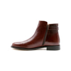 Boots À Boucle Cuir Marron - Homme
