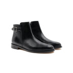 Boots À Boucle Cuir Noir - Homme