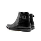 Boots À Boucle Cuir Noir - Homme