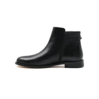 Boots À Boucle Cuir Noir - Homme