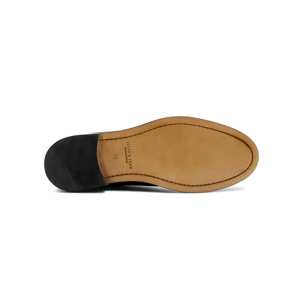 Boots À Boucle Cuir Noir - Homme