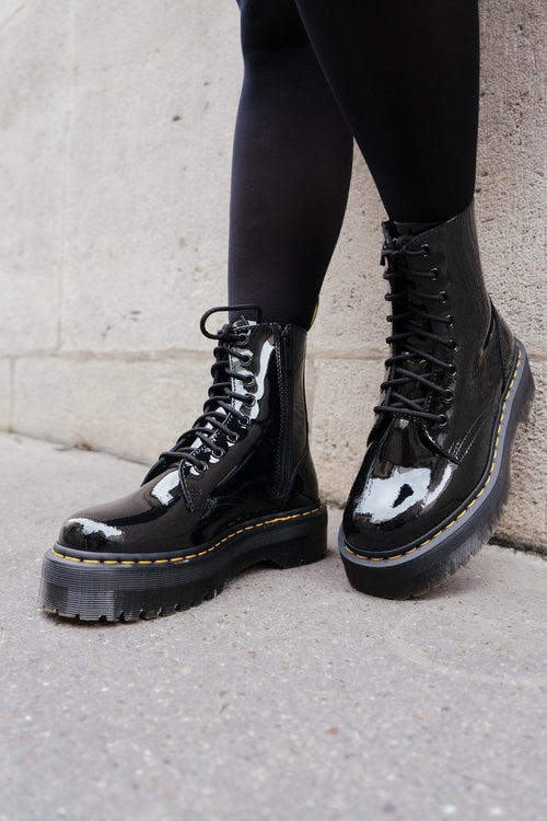 Dr Martens - Botas Jadon - Charol negro