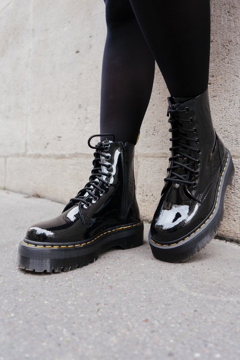 Dr Martens - Botas Jadon - Charol negro
