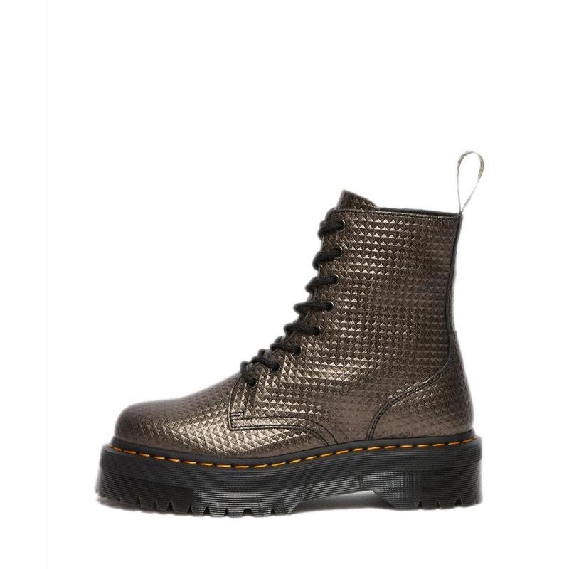 Dr Martens - Botas Jadon con tachuelas - Marrón