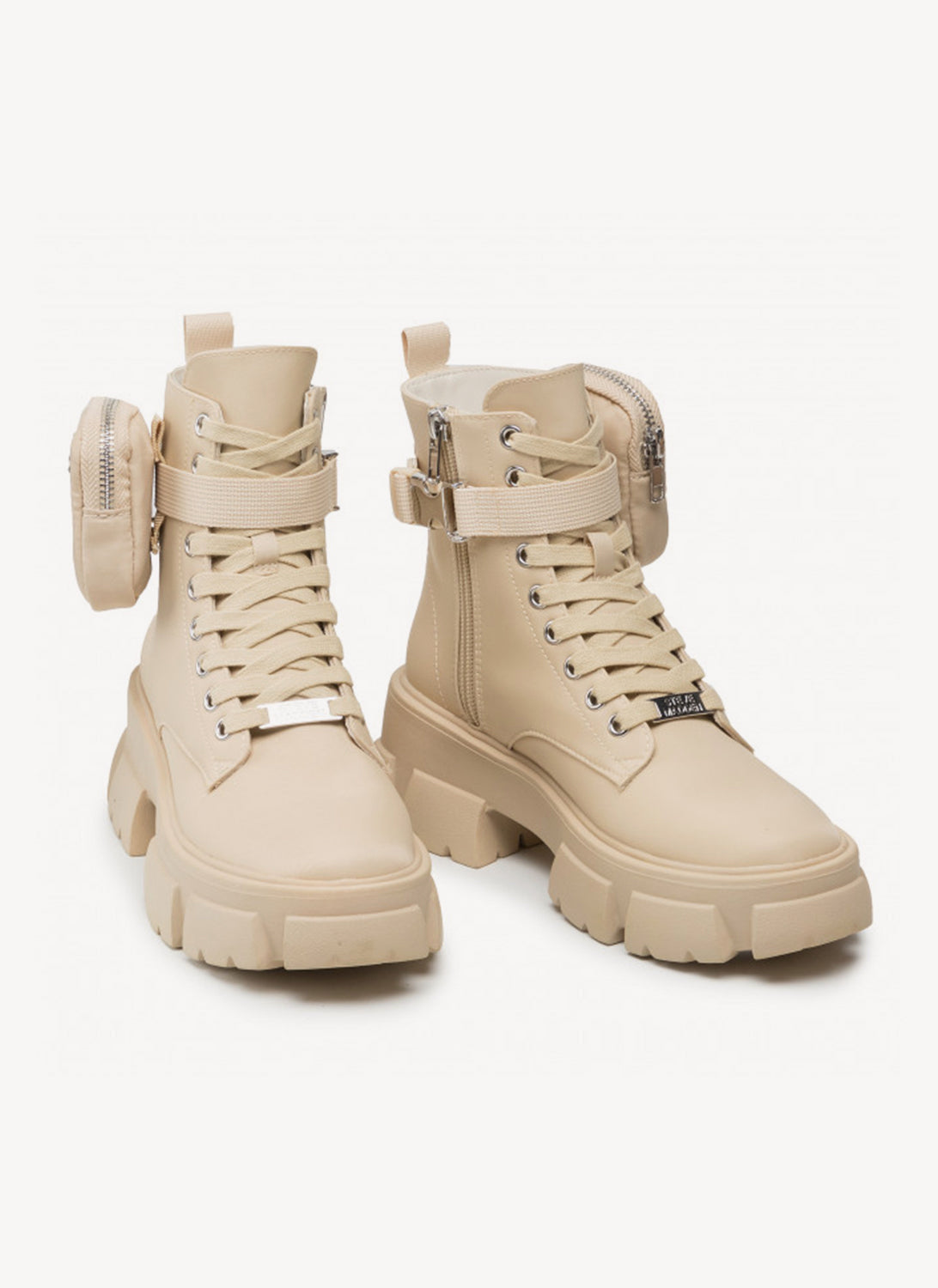 Steve Madden - Boots Tanker-P - Ecru - Mujer