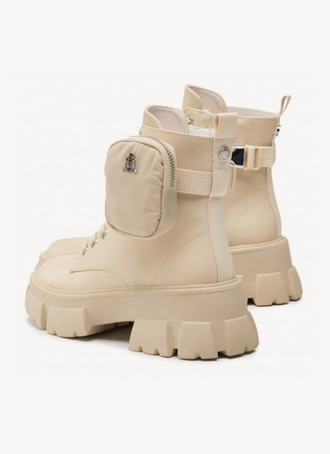 Steve Madden - Boots Tanker-P - Ecru - Mujer
