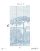 Fresque Bord de Mer - Bleu Pastel