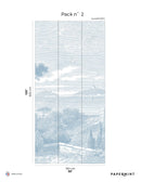 Fresque Bord de Mer - Bleu Pastel