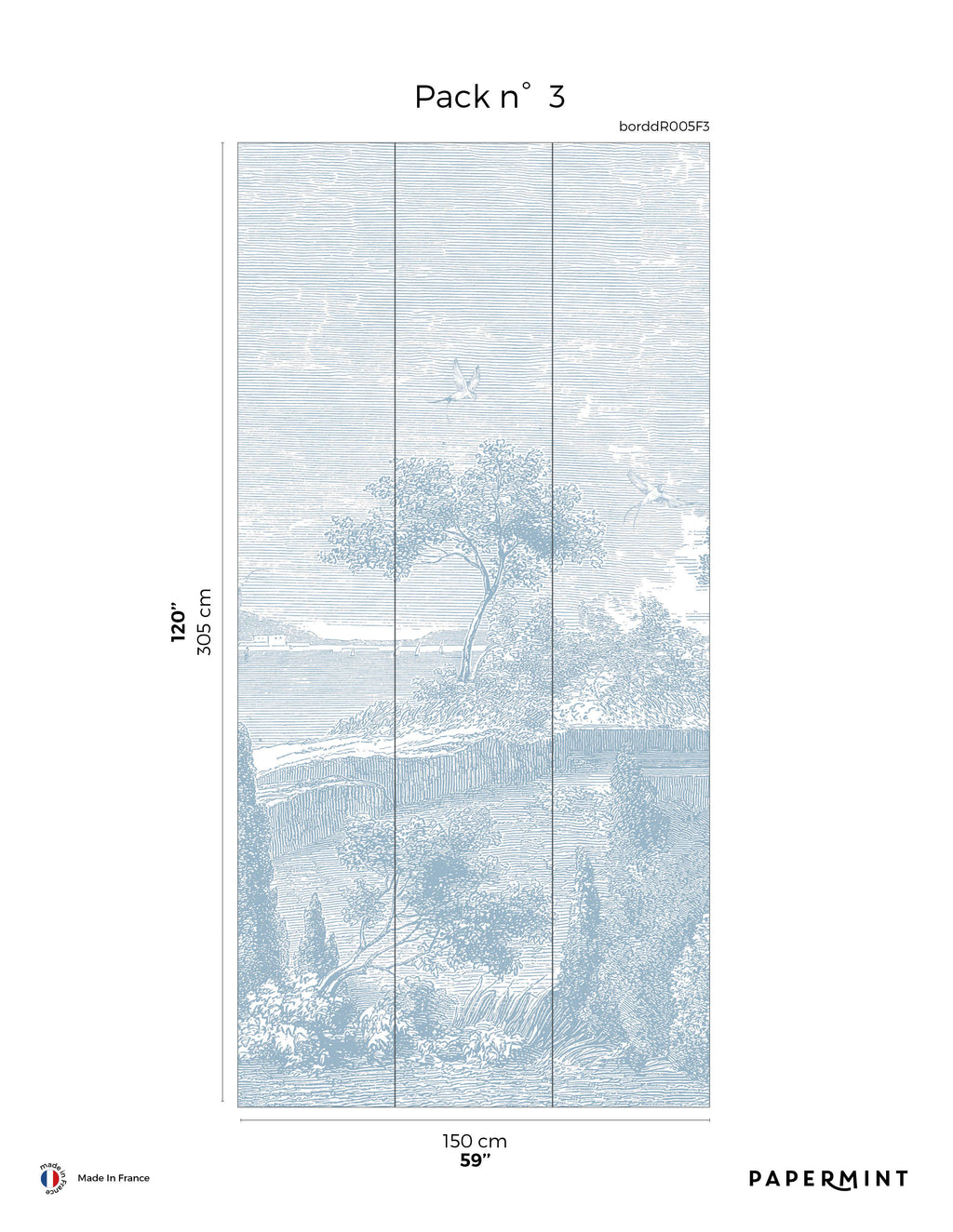 Bord De Mer Wall Mural - Pastel Blue