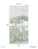 Fresque Bord de Mer - Vert Pastel