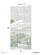 Seaside Mural - Pastel Green