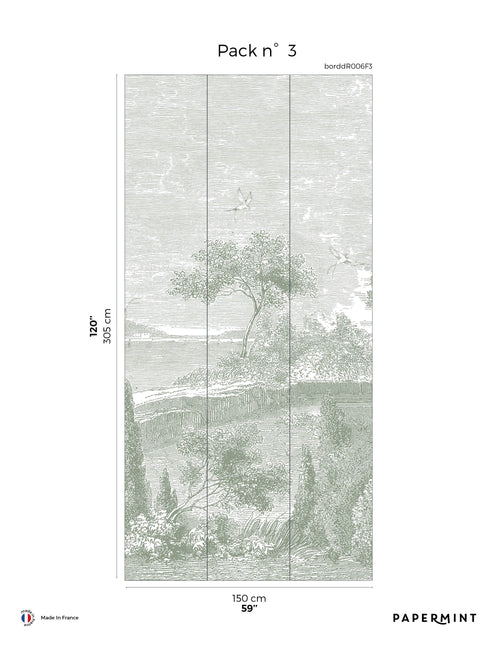 Fresque Bord de Mer - Vert Pastel