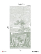 Seaside Mural - Pastel Green