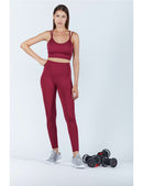 Women's Yoga Leggings burgundy onamaste