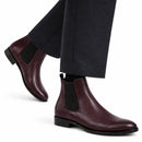 Bottines Jason - Cuir De Veau Lisse Bordeaux