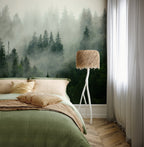 Boreal Forest Mural - Cyprus Green