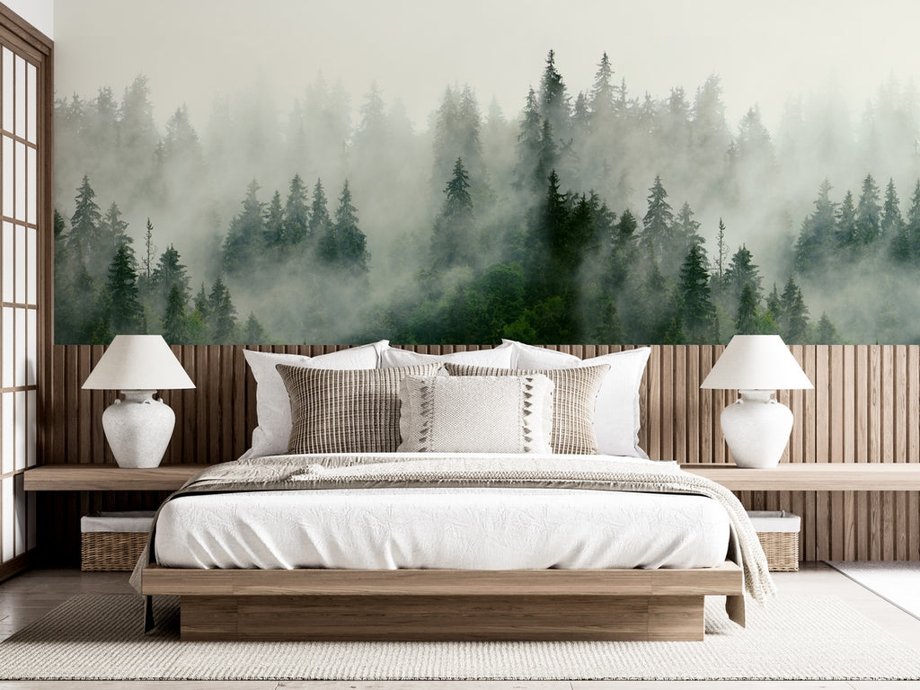 Boreal Forest Mural - Cyprus Green