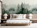 Boreal Forest Mural - Cyprus Green
