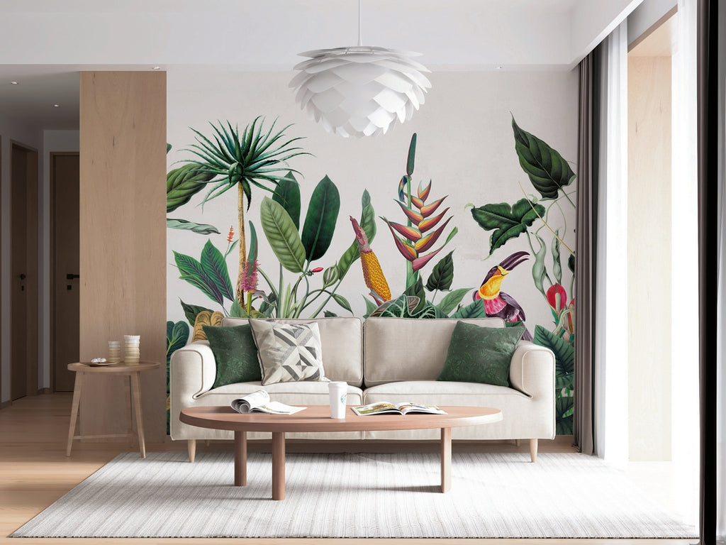 Borneo Mural - Tropical Green