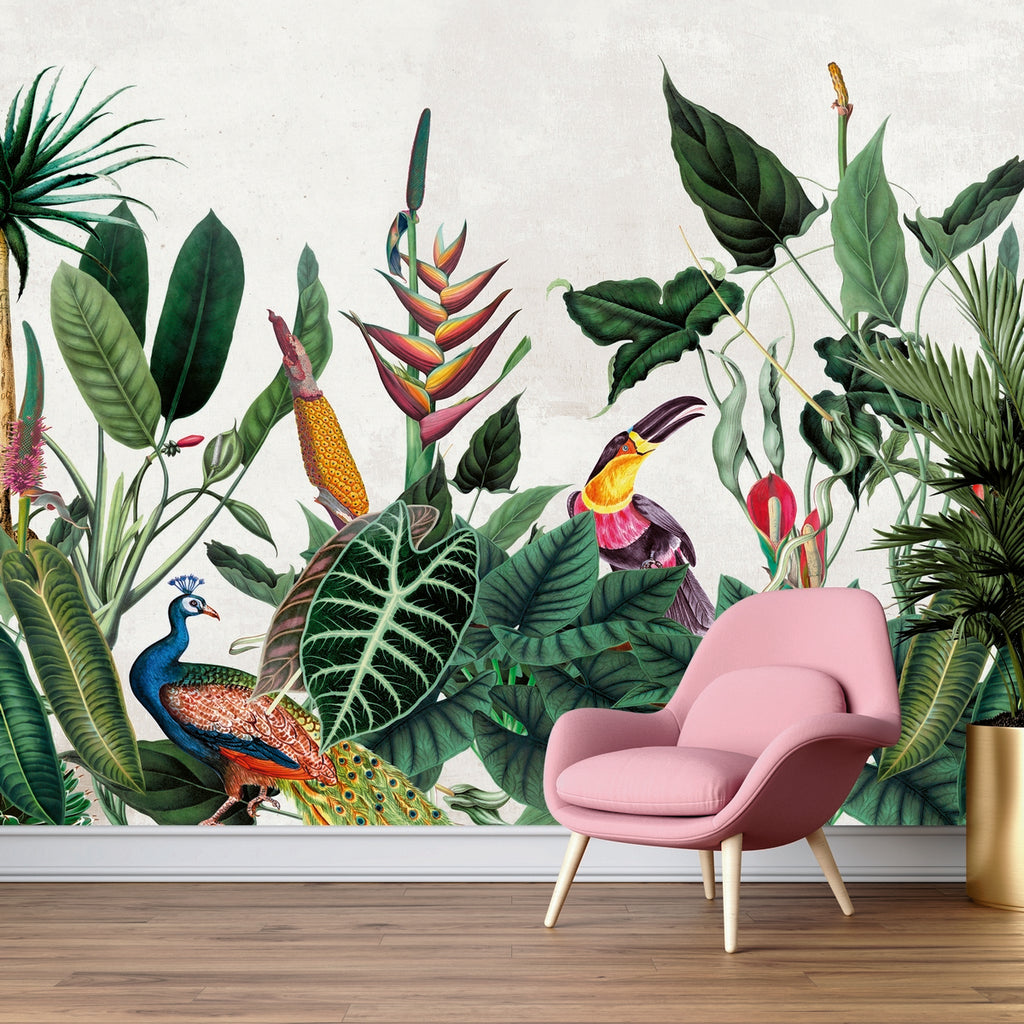 Borneo Mural - Tropical Green