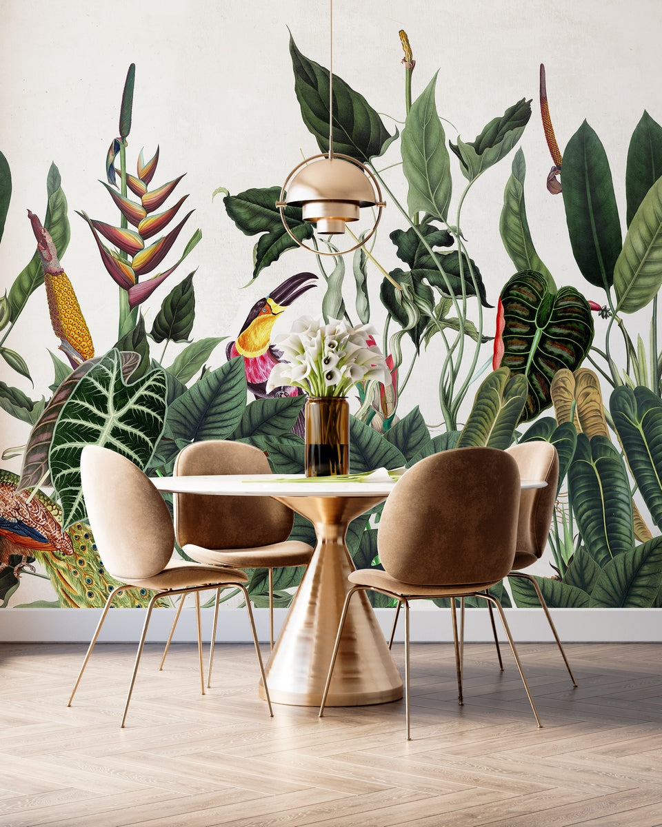 Borneo Mural - Tropical Green