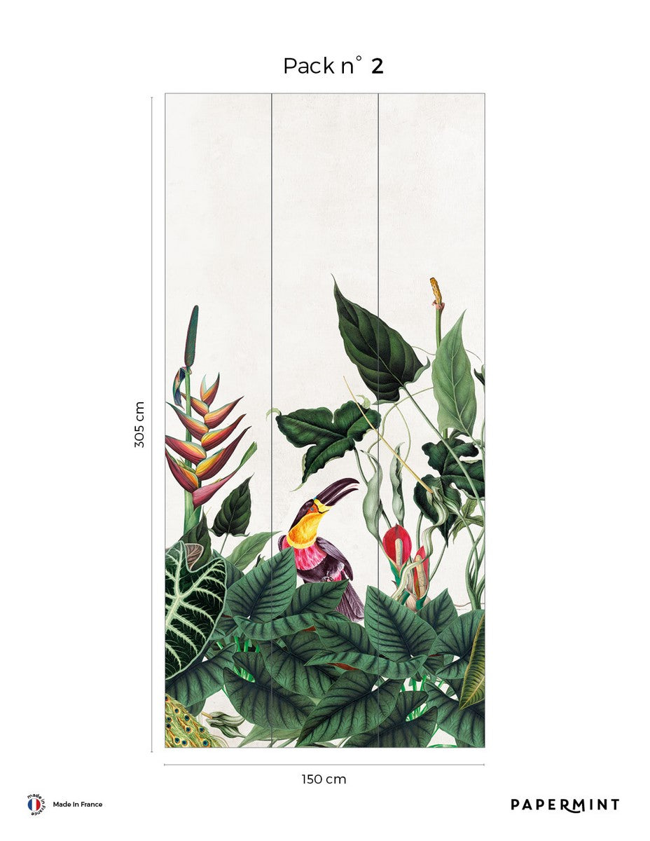 Borneo Mural - Tropical Green