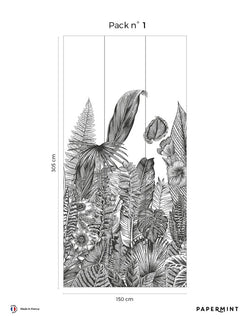 Wandbild Botanic - Anthrazit