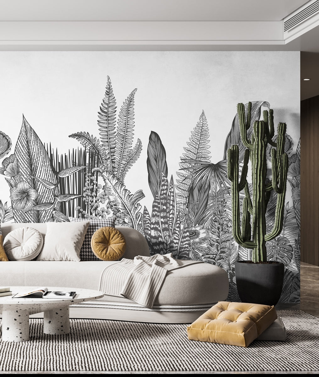 Botanic Fresco - Charcoal