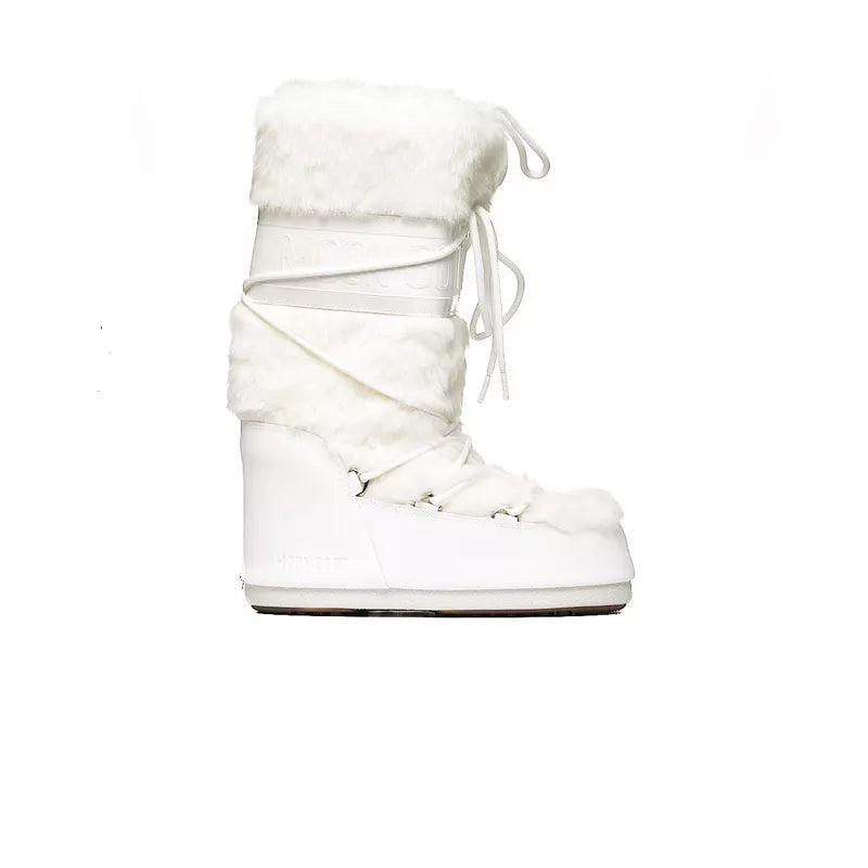 Bottes Icon Fausse Fourrure - Blanc/Blanc