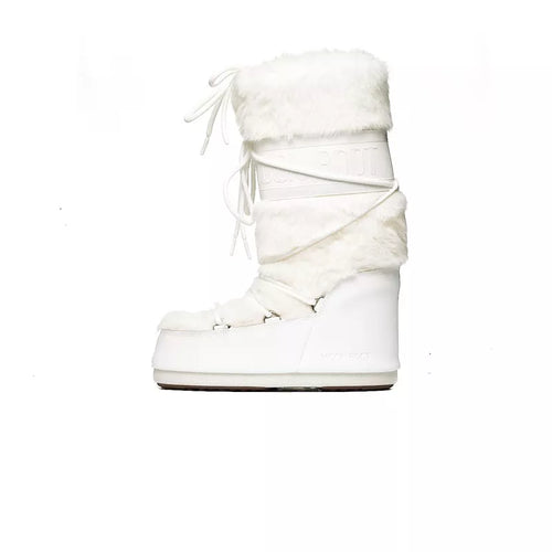 Bottes Icon Fausse Fourrure - Blanc/Blanc